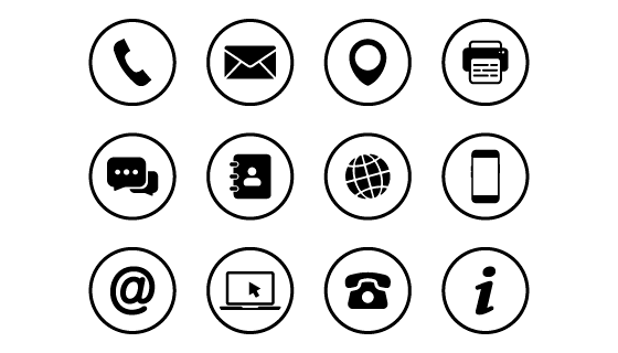 12个黑色圆形图标矢量素材(EPS)