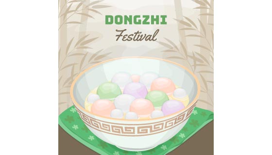 晶莹美味的汤圆设计冬至背景图矢量素材(AI/EPS)