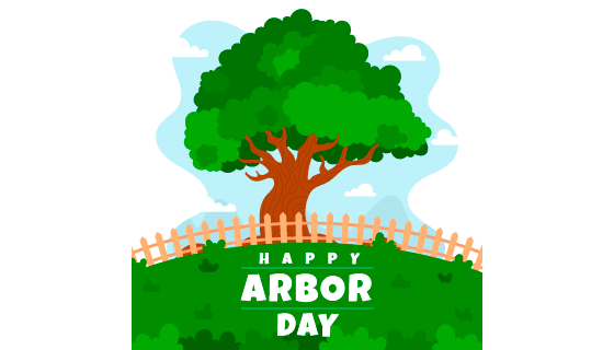 一颗绿色大树设计植树节矢量素材(AI/EPS)