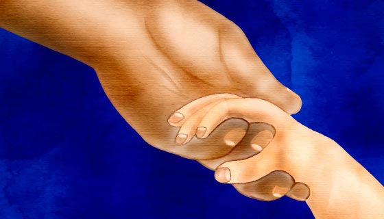 大手牵小手父亲节背景矢量素材(EPS/AI)