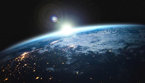 从太空上遥看美丽的地球高清图片素材(JPG)