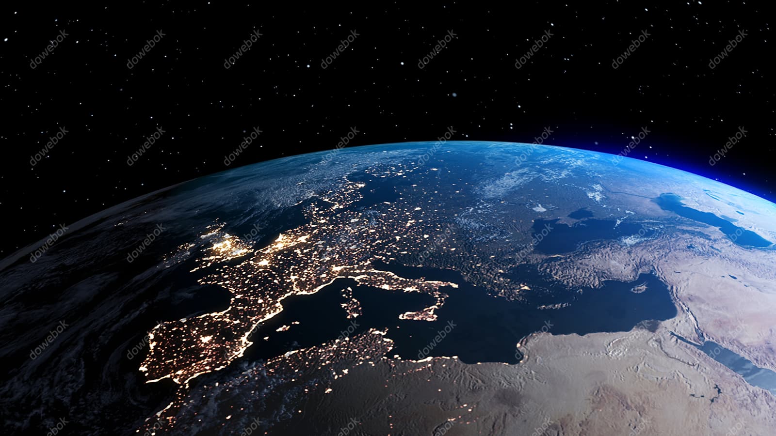 宇宙中的地球高清图片素材(JPG)