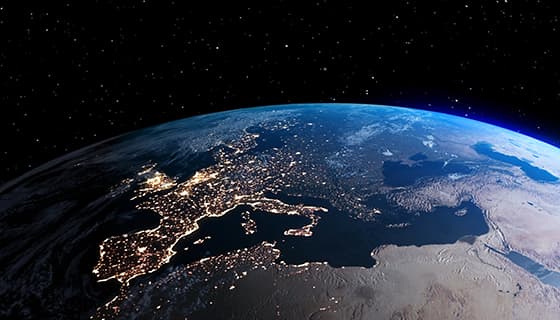 宇宙中的地球高清图片素材(JPG)