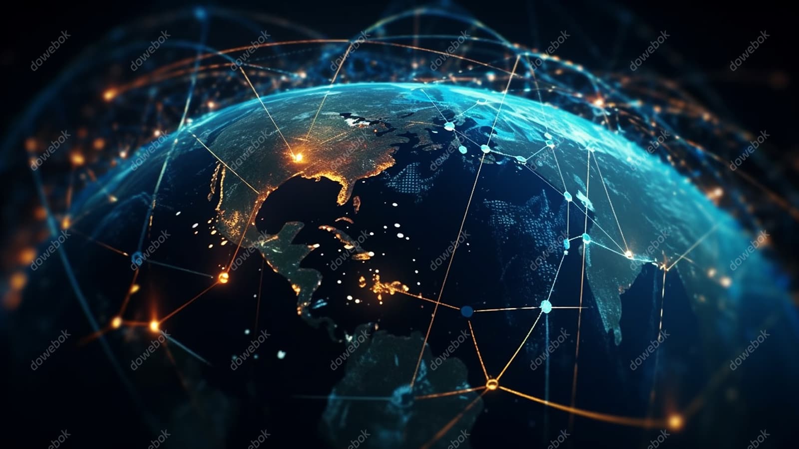 全球网络连接科技背景高清图片素材(JPG)