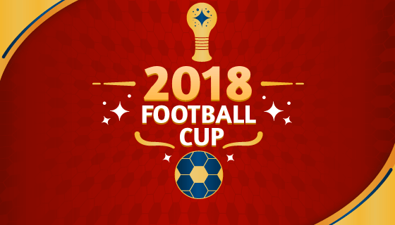 红色世界杯背景矢量素材(EPS/AI)