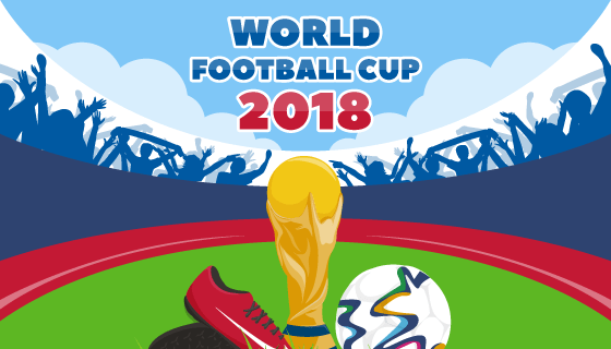 2018世界杯背景矢量素材(EPS/AI)