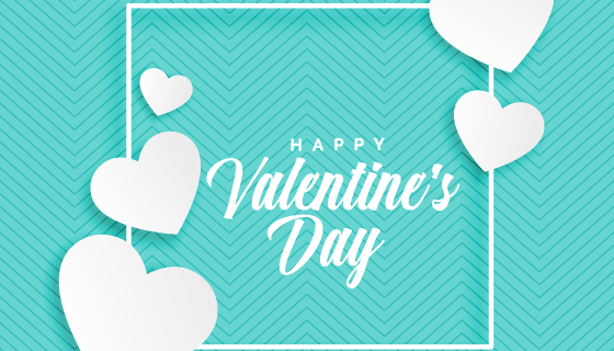 白色爱心情人节背景矢量素材(EPS)