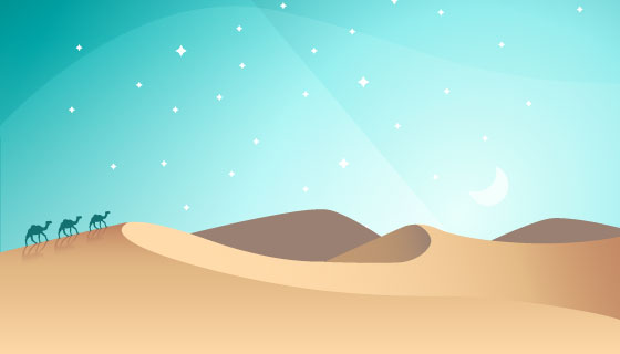 阿拉伯夜景矢量素材(EPS)