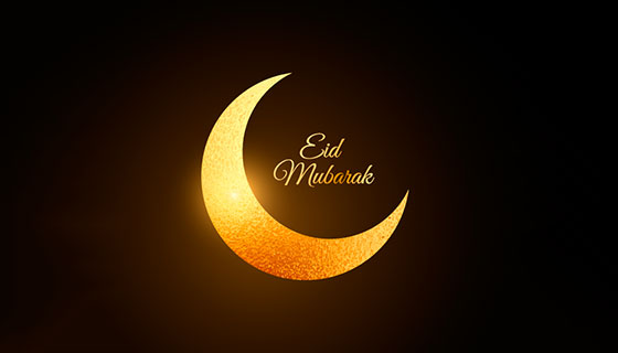 金色月亮矢量素材(EPS/AI)