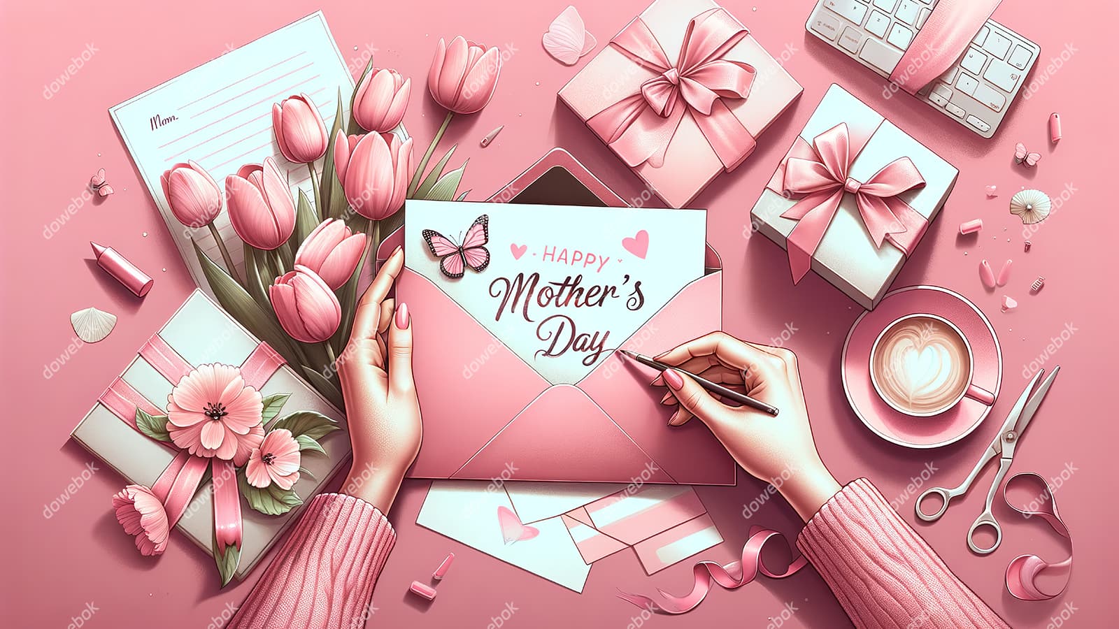 为母亲制作母亲节贺卡图片素材(JPG)