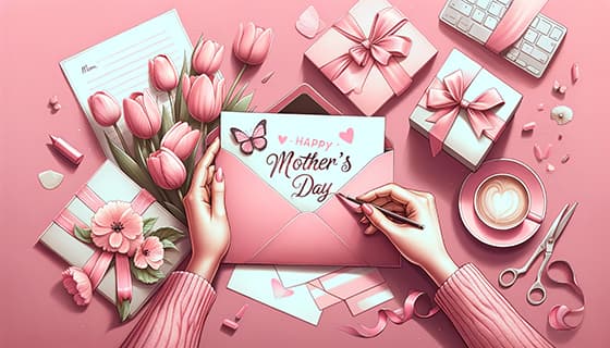 为母亲制作母亲节贺卡图片素材(JPG)