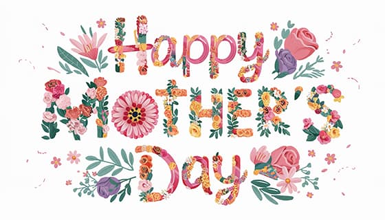 创意 happy mother’s day 字母母亲节背景图片素材(JPG)