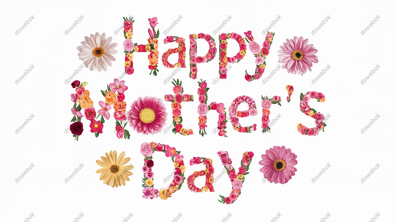 创意 happy mother’s day 字母母亲节背景图片素材(JPG)