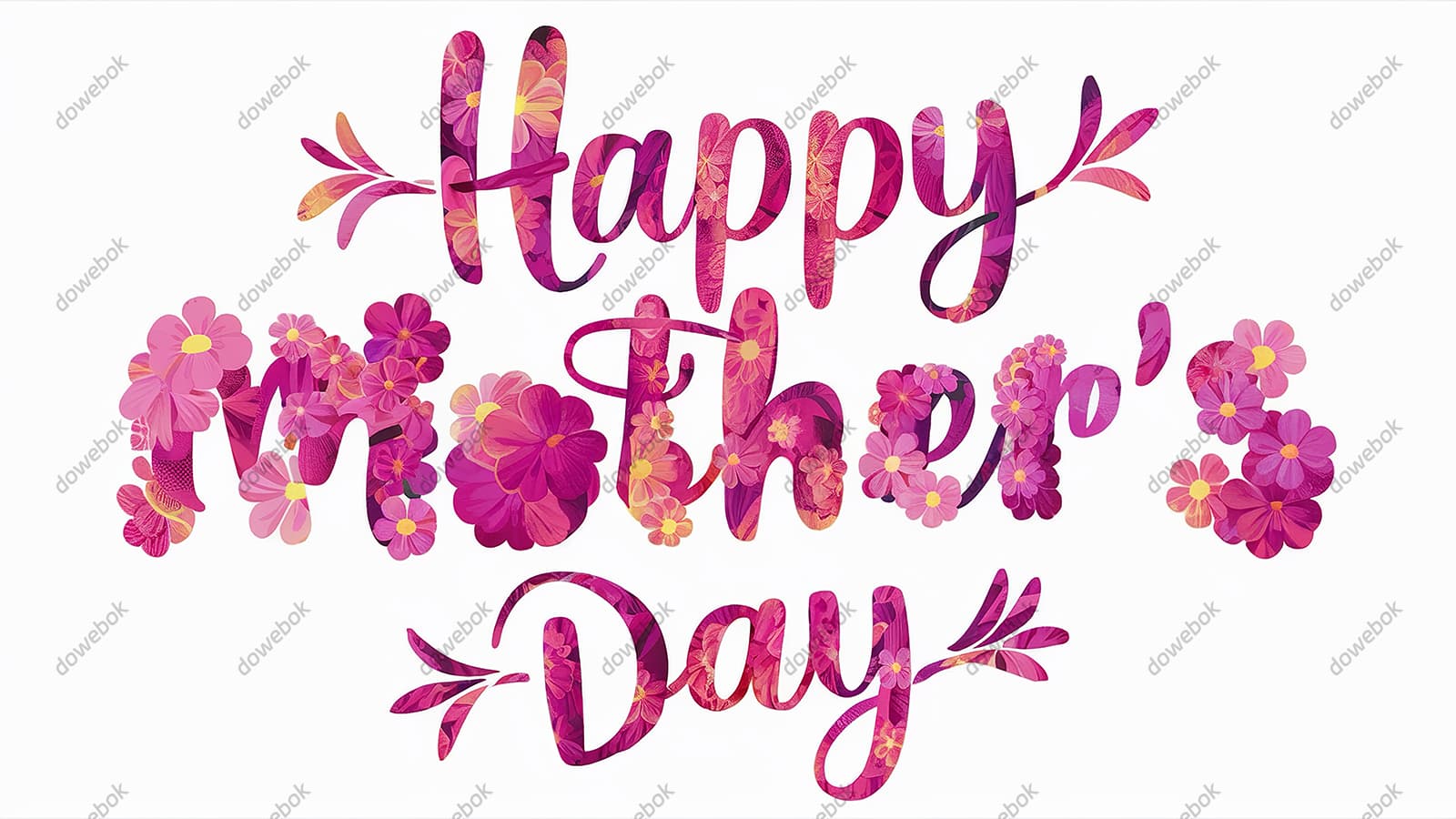 创意 happy mother’s day 字母母亲节背景图片素材(JPG)