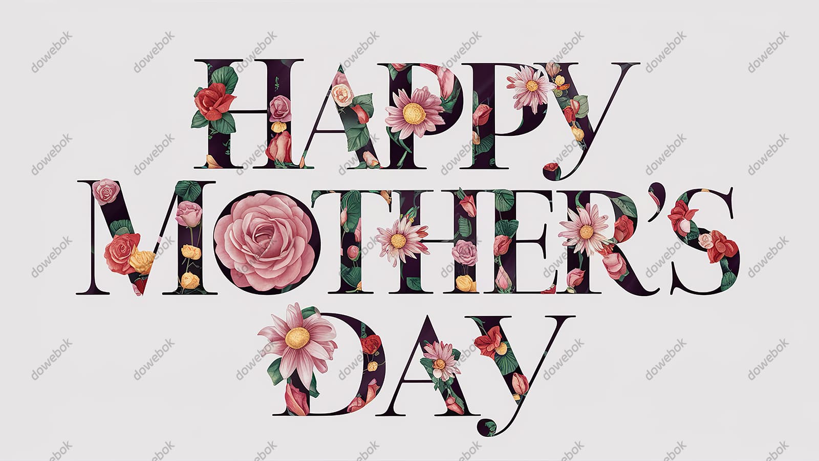 创意 happy mother’s day 字母母亲节背景图片素材(JPG)