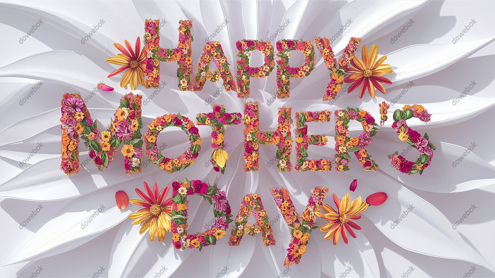 创意 happy mother’s day 字母母亲节背景图片素材(JPG)