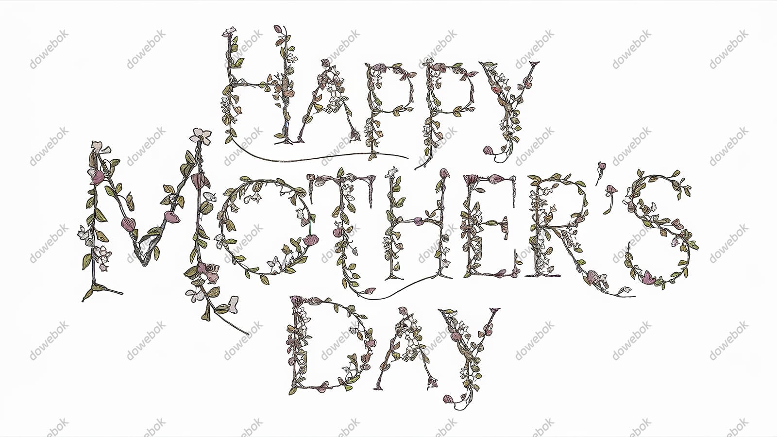 创意 happy mother’s day 字母母亲节背景图片素材(JPG)