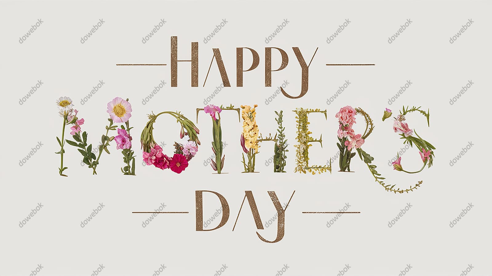 创意 happy mother’s day 字母母亲节背景图片素材(JPG)