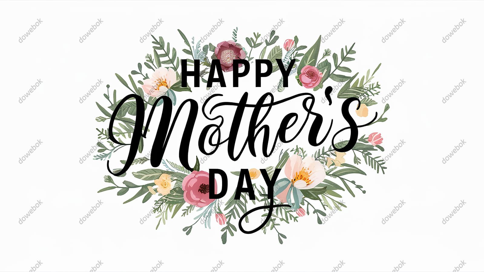 创意 happy mother’s day 字母母亲节背景图片素材(JPG)