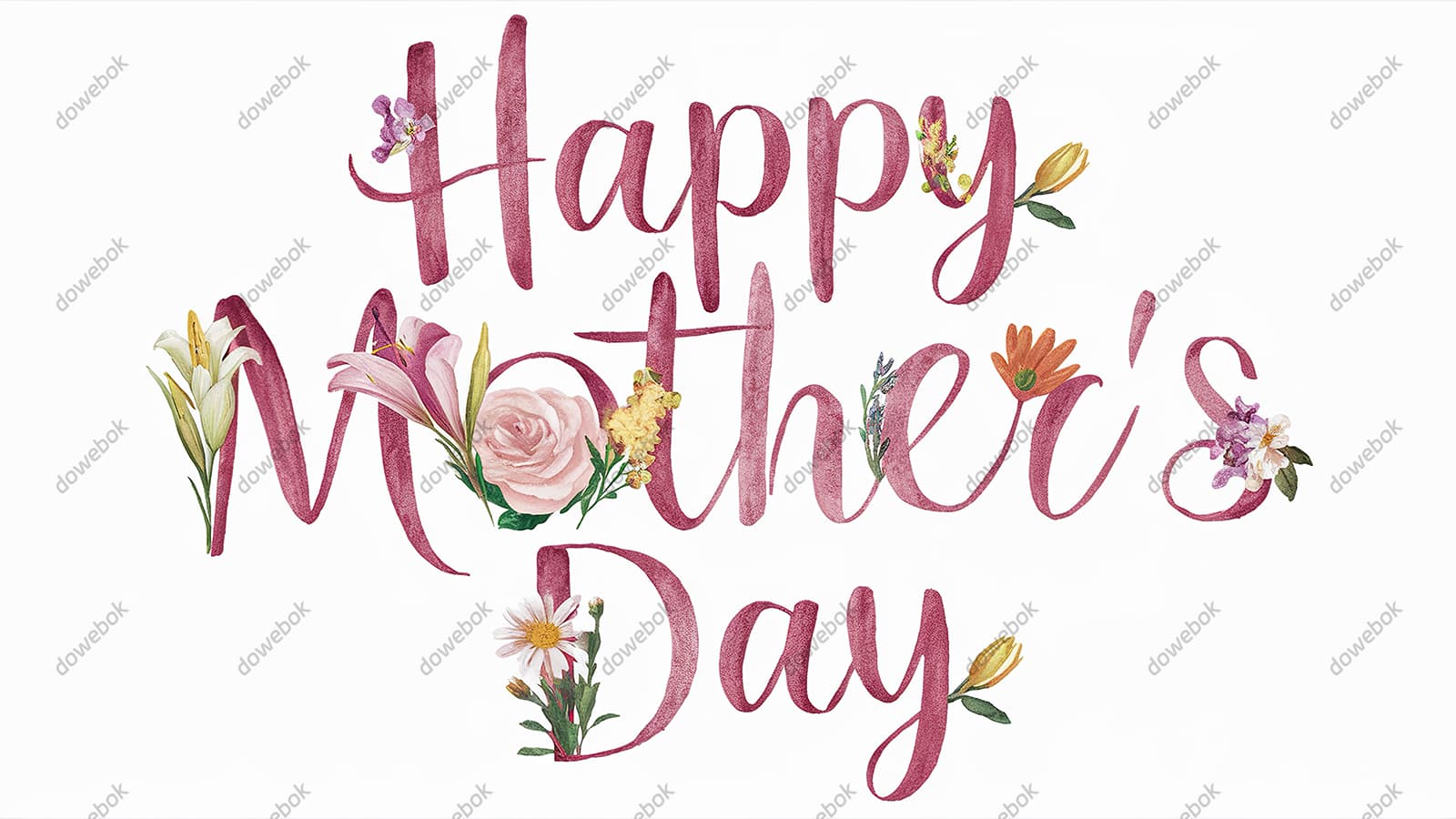 创意 happy mother’s day 字母母亲节背景图片素材(JPG)