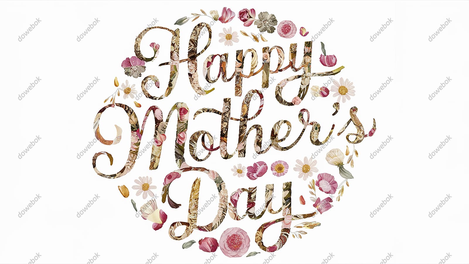 创意 happy mother’s day 字母母亲节背景图片素材(JPG)