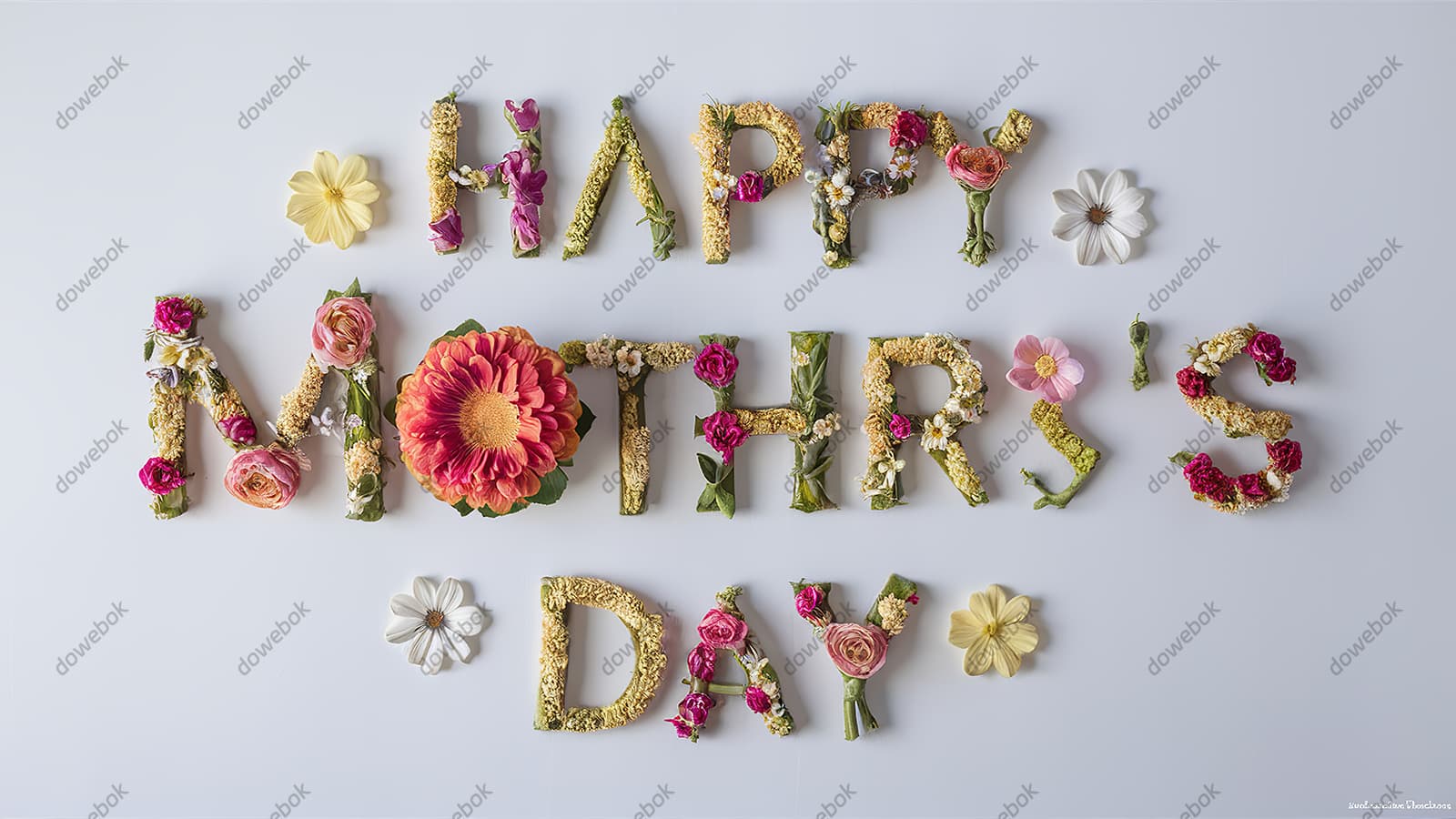 创意 happy mother’s day 字母母亲节背景图片素材(JPG)