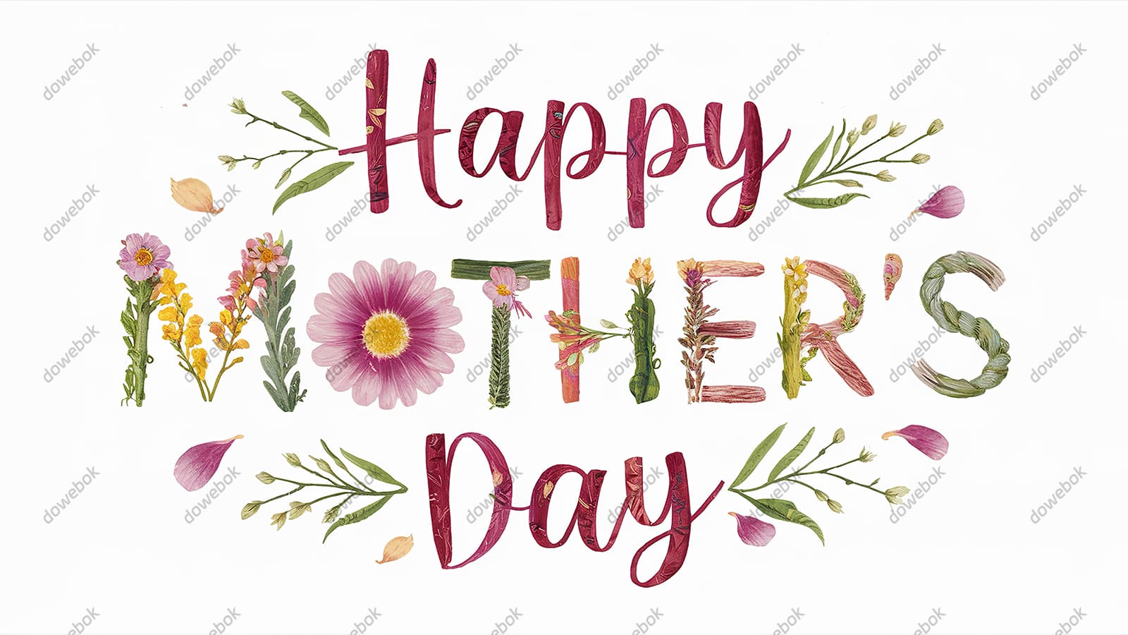 创意 happy mother’s day 字母母亲节背景图片素材(JPG)