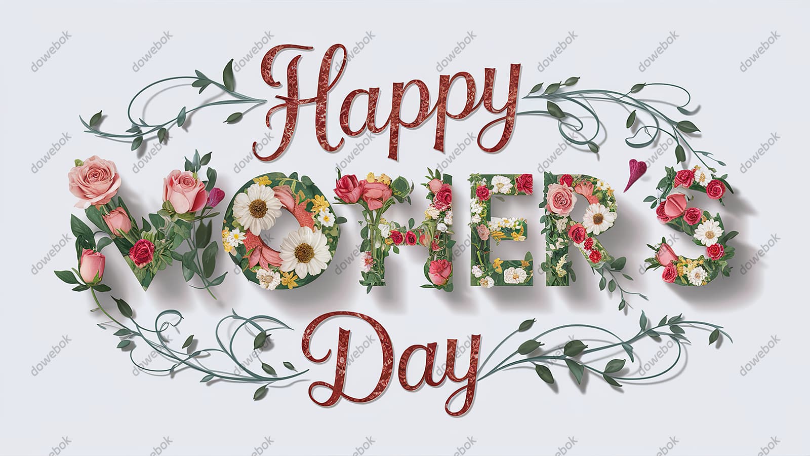 创意 happy mother’s day 字母母亲节背景图片素材(JPG)