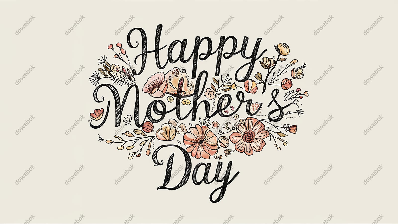 创意 happy mother’s day 字母母亲节背景图片素材(JPG)