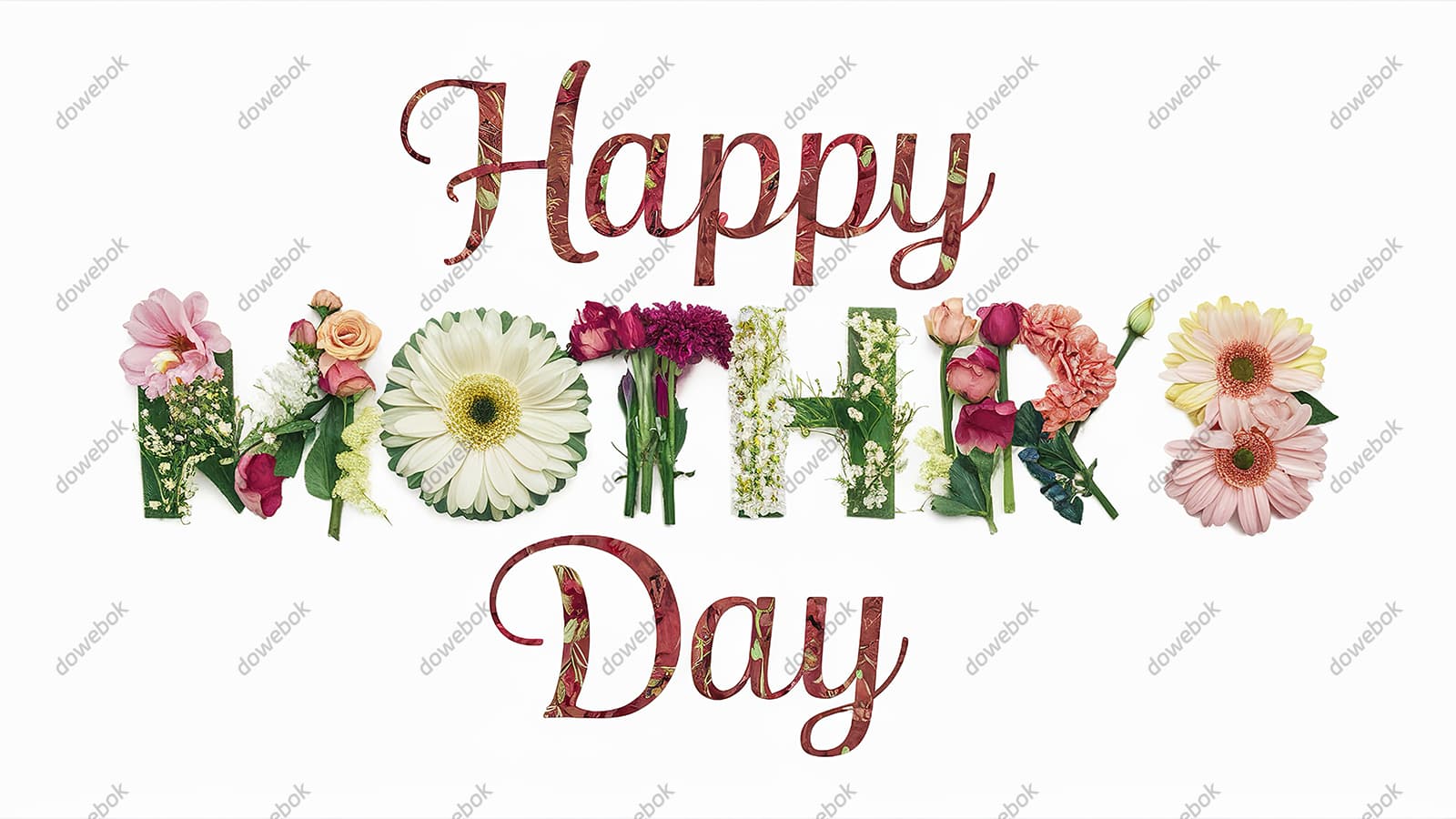 创意 happy mother’s day 字母母亲节背景图片素材(JPG)