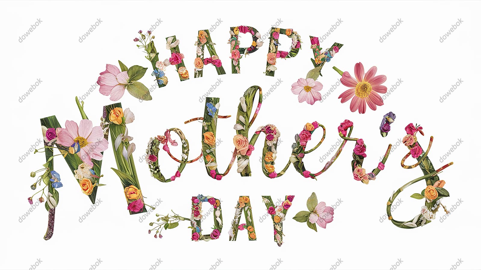 创意 happy mother’s day 字母母亲节背景图片素材(JPG)