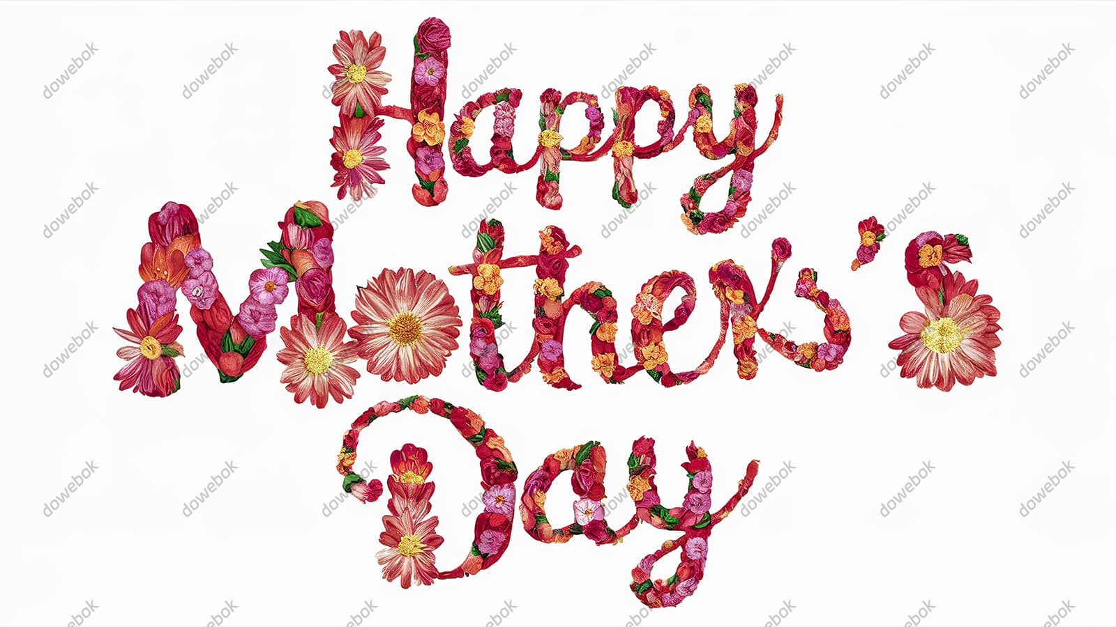 创意 happy mother’s day 字母母亲节背景图片素材(JPG)