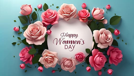 多彩漂亮花卉和 happy mother’s day 字母设计母亲节背景图片素材(JPG)