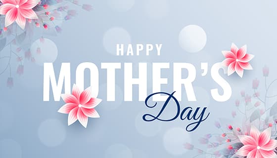 漂亮花朵设计母亲节背景矢量素材(EPS)