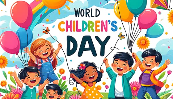 开心快乐庆祝儿童节的小朋友们图片素材(JPG)