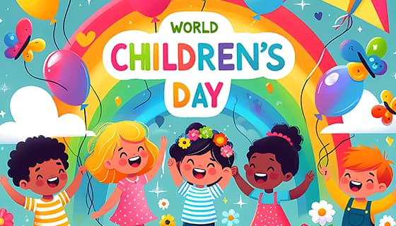 欢乐庆祝六一儿童节的小朋友图片素材(JPG)