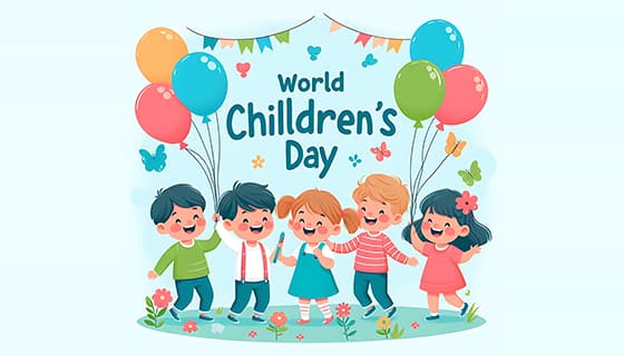 欢乐庆祝六一儿童节的小朋友们图片素材(JPG)