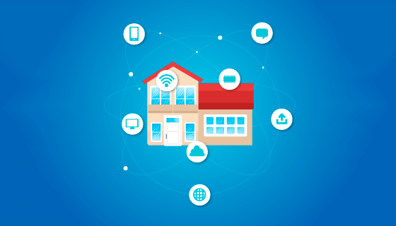 扁平风格智能家居矢量素材(EPS/AI/PNG)