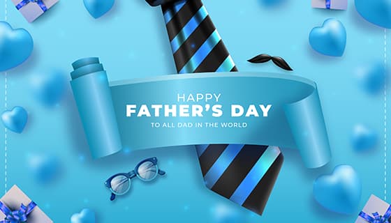 领带设计清爽父亲节背景图片矢量素材(EPS)