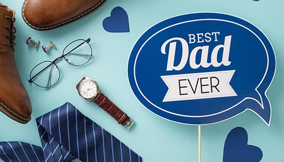 皮鞋领带眼镜手表等设计父亲节背景图片素材(JPG)