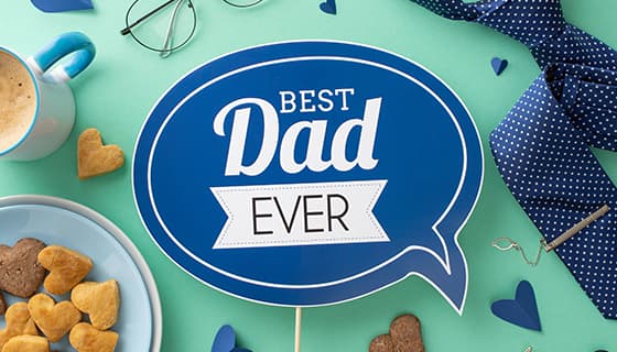 爱心饼干咖啡眼镜领带等设计父亲节背景图片素材(JPG)