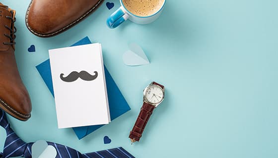 皮鞋领带手表咖啡等设计父亲节背景图片素材(JPG)