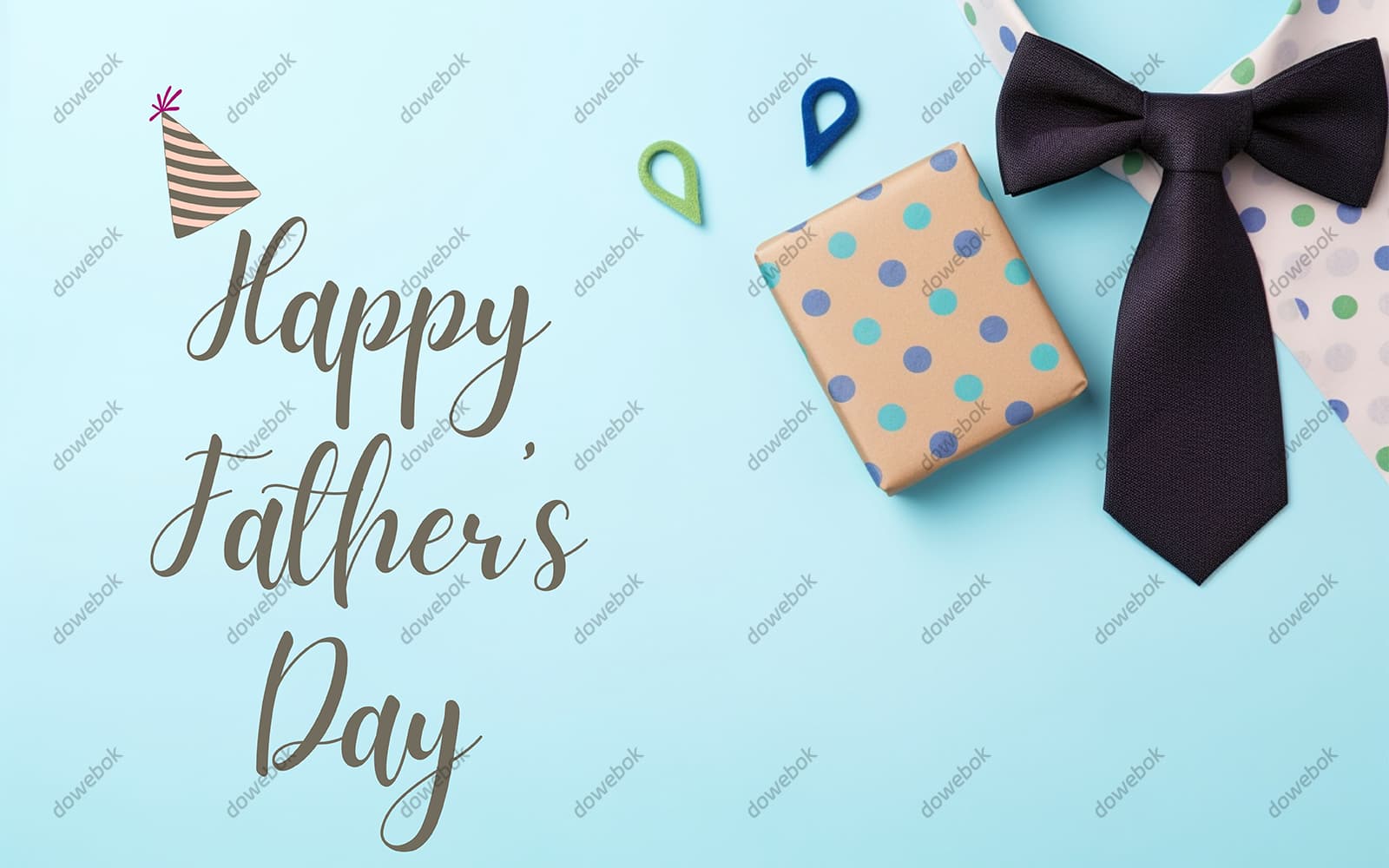 领带和礼物设计父亲节背景图片素材(JPG)