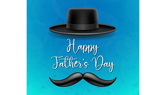 绅士帽和八字胡设计父亲节背景图片矢量素材(EPS)