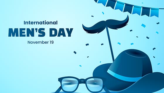 绅士帽八字胡和眼镜设计父亲节背景图片矢量素材(AI/EPS)