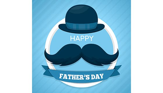 绅士帽和八字胡设计父亲节背景图片矢量素材(AI/EPS)