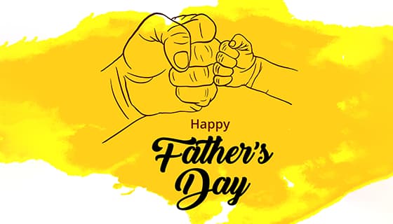 大拳头碰小拳头设计父亲节背景图片矢量素材(EPS)