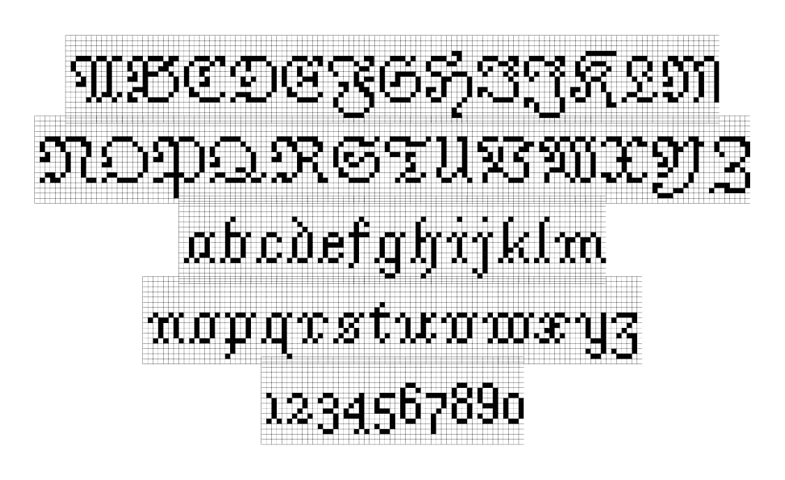 Jacquarda Bastarda 9 Charted