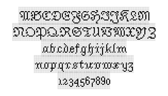 Jacquarda Bastarda 9 Charted