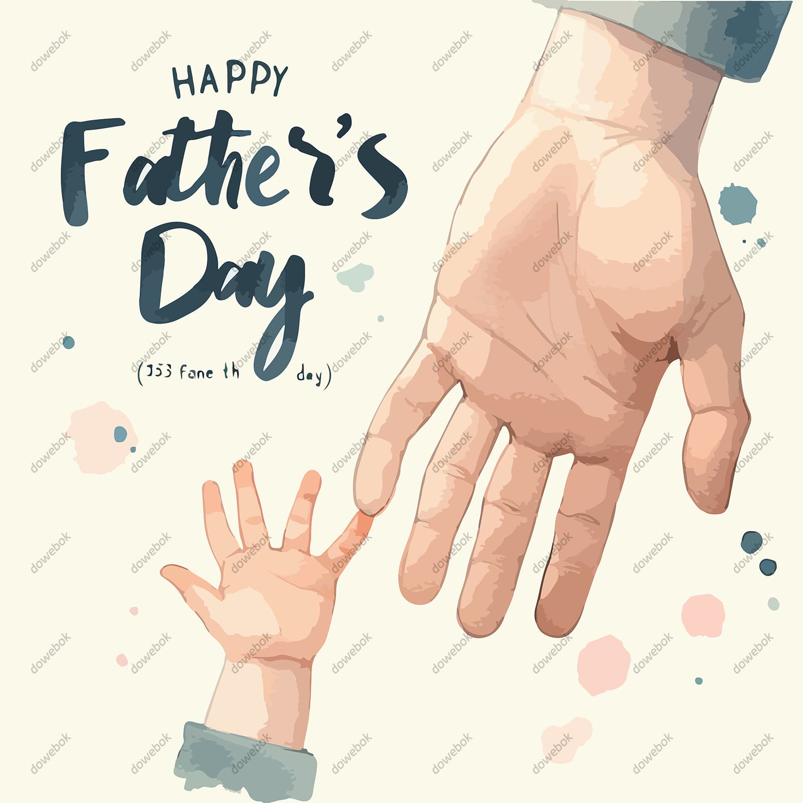 大手拉小手设计父亲节背景图片素材(JPG)